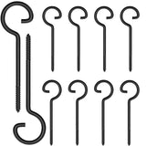 ASZUNE Screw Hooks 6in,Ceiling Hooks 10Pcs Screw-in Hooks,Christmas Lights and Curtain Hooks,Kitchen Hooks,Plants Hanger Outdoor