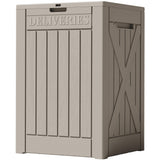 Greesum 48 Gallon Outdoor Package Delivery Box with Lock, Waterproof Secure Parcel Drop Box for Porch, Double-Wall Resin Storage