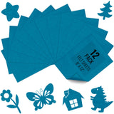 12PCS Turquoise Felt Fabric Sheets 9 x 12 - 1.6mm Thick Soft Felt for Craft Sewing DIY Patchwork Art Projects Decorations