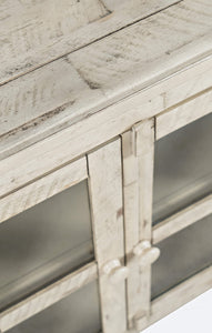Jofran Inc. Rustic Shores Coastal Distressed Acacia Credenza Cabinet With Storage