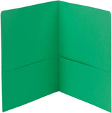 Smead Two-Pocket Heavyweight Folder, Letter Size, Green, 25 per Box (87855)