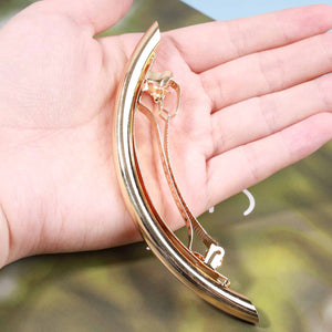 Yheakne Tube Bar Hair Clip Barrette Gold Tube Hair Barrette Clamp Minimal Metal Hair Barrette Clips Decorative Hair Accessories