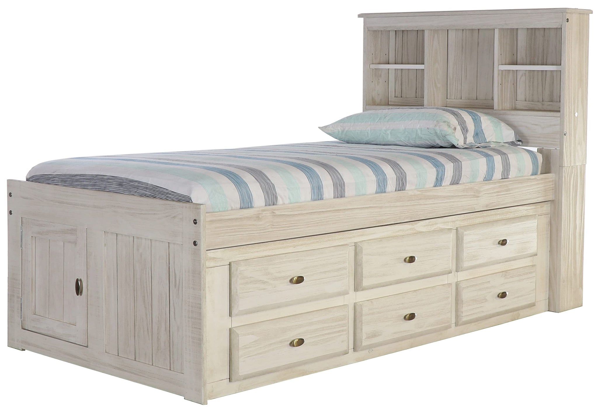 American Furniture Classics Solid Pine Adjustable, Twin, Light Ash