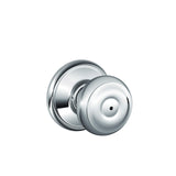 SCHLAGE F40GEO625 Georgian Privacy Door Knob, Bright Chrome