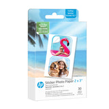 HP Sprocket 2x3 Premium Zink PreCut Sticker Photo Paper, 30 Sheets, Compatible with HP Sprocket Photo Printers