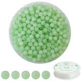 ZHFMLY 600pcs 6MM Mint Glass Beads Handcrafted Round Lampwork Smooth Loose Bracelet Beads for DIY Jewelry Making