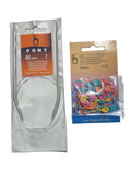 HimmuS Fashion Hub Aluminium Circular Knitting Needles Size No. 7 (Diameter4.50Mm) & 25 Pc Stitch Markers Used For Making Swea