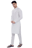 Divisive Men'S Sequince Embroidered Cotton Blend Only Slim Fit Kurta (Dkrt676_M_White)