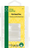 Dritz 3019 Flat Head Numbered and Directional Pins (115Count) , White
