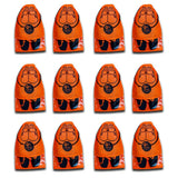 Kanushi Industries Transparent Shoe Pouch/Cover/Bag/Organizer, Set Of 12 (Orange Color)(CopyScWdOrg12Pc)