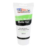 U.S. Art Supply Clear Gel Medium Matte Acrylic Medium, 200ml Tube Use to create transparent colors