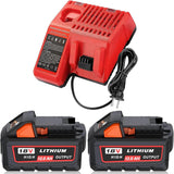 Zuliati 12.0Ah Replacement for Milwaukee 18V Batteries and 48-59-1812 Charger, Compatible with Milwaukee 18Volt Tools Drill, Fue
