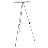 U.S. Art Supply 66 High Classroom Silver Aluminum Flipchart Display Easel and Presentation Stand Large Adjustable Floor and T