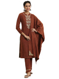 Libas Women'S Wool Blend Kurta Set (48766W_Rust