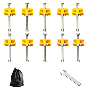 10 Packs Wall Tile Leveling Apparatuses Portable Tile Lifting Tool Adjustable Height Locator For Building Walls & Floors, Doors