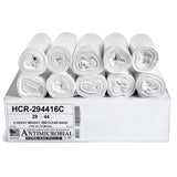 Aluf Plastics High Density Trash Bags, 26 Gallon, 250 Count, 16 Micron (eq), 29 x 44, Clear, for Bathroom, Office, Industrial, C
