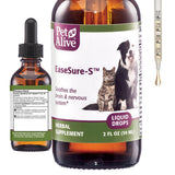 PetAlive EaseSure-S - Dog and Cat Calming Drops - Herbal Pet Supplement to Relax and Reduce Involuntary Muscle Movements, Twitch