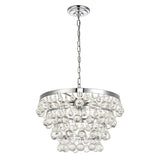 Elegant Lighting Living District Indoor Modern Home Decorative Bright Ceiling Kora Collection Pendant D17 H10.9 Lt:5 Chrome Fini