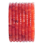 Natural Red Agate Stone Spacer Beads 4x2mm 38cm/str Flat Round Loose Semi Gemstone Caps for Making Bracelets Necklace