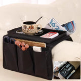 Sofa Armrest Organizer with Cup Holder No-Slip Couch Sofa Armrest Organiser Couch Remote Caddy Control Holder with 1 Large Pocke