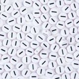 Yiizzxin 200pcs Round White Number 1 Beads for Bracelets,Acrylic Single Digit Bead,4x7mm Flat Number Beads for Jewelry Making(Ro