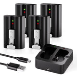 4-Pack Replacement Battery for Ring Doorbell - 6040mAh Rechargeable Camera Batteries with Charger Station for Ring Video Doorbel