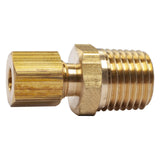 LTWFITTING Brass 3/16 OD x 1/4 Male NPT Compression Connector Fitting(Pack of 25)