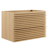 Modway Render 30 WallMount Bathroom Vanity in OakSink Basin Not Included, 30 Inch