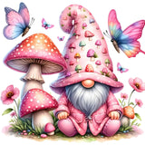 mrpwnle Diamond Painting Kits for Adults Beginners - Gnome Diamond Art Kits, 5D Gnome Butterfly Diamond Painting Kits DIY Diamon