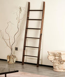 Blanket Ladder for the Living Room 6-Tier, Wooden Decorative Quilt Holder for Bed room, Wall-Leaning Towel Rack for Bathroom,Rus