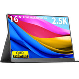 2.5K Portable Gaming Monitor, 16 2520x1680 1500:1 IPS Laptop Monitor, Slim Lightweight USB C HDMI Computer Display, Gaming Scre