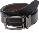 Men Party, Party, Formal, Casual Brown, Black Genuine Leather Reversible Belt ()_956