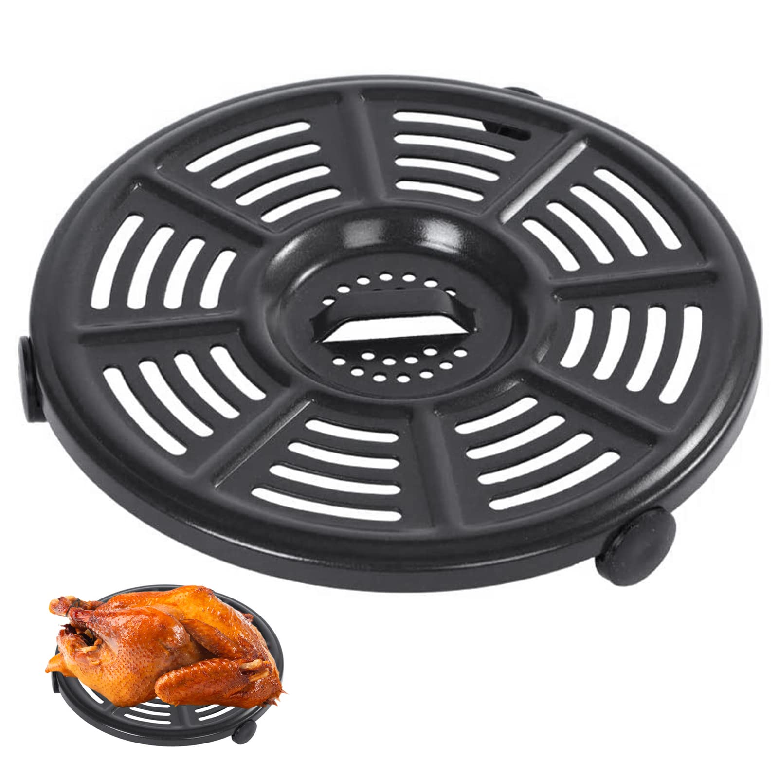 Air fryer Accessories for Ninja AF101 AF161 AF150 Air Fryer, 8.2'' Round Food Grade Air Fryer Grill Pan Grill Plate Crisper Plat