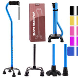 LIXIANG Quad Cane, Foldable Walking Cane for Men Handed Seniors & Adults