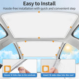 TSLDRV 2025 Upgrade Sunshade Roof for Tesla Model 3 Highland 2024 2025 [No-Gap/Sag-Free] Heat Insulation Glass Roof Sunshade Sun