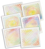 ROYLCO R5841 Optical Illusion 7 by 7Inch Rubbing Plates, 6Pack