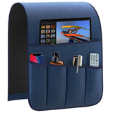 QingLemon Armrest Organizer Non Slip Remote Control Holder Arm Chair Couch Caddy For Recliner Sofa Bedside With 5 Pocket Storage