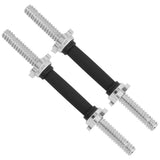 Metal Threaded Dumbbell Handles Chrome Grip - 16 x 1 inch