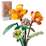 ZIYOSTAR Mini Bricks Flower Bouquet Building Sets, Artificial Flowers, DIY Unique Decoration Home, 456 Pieces Botanical Collecti
