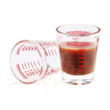 Shot Glass Measuring Cup, 2PCS Measuring Shot Glasses, Thick Base Liquid Measuring Cup for Espresso Shot Glass and Measuring Gla