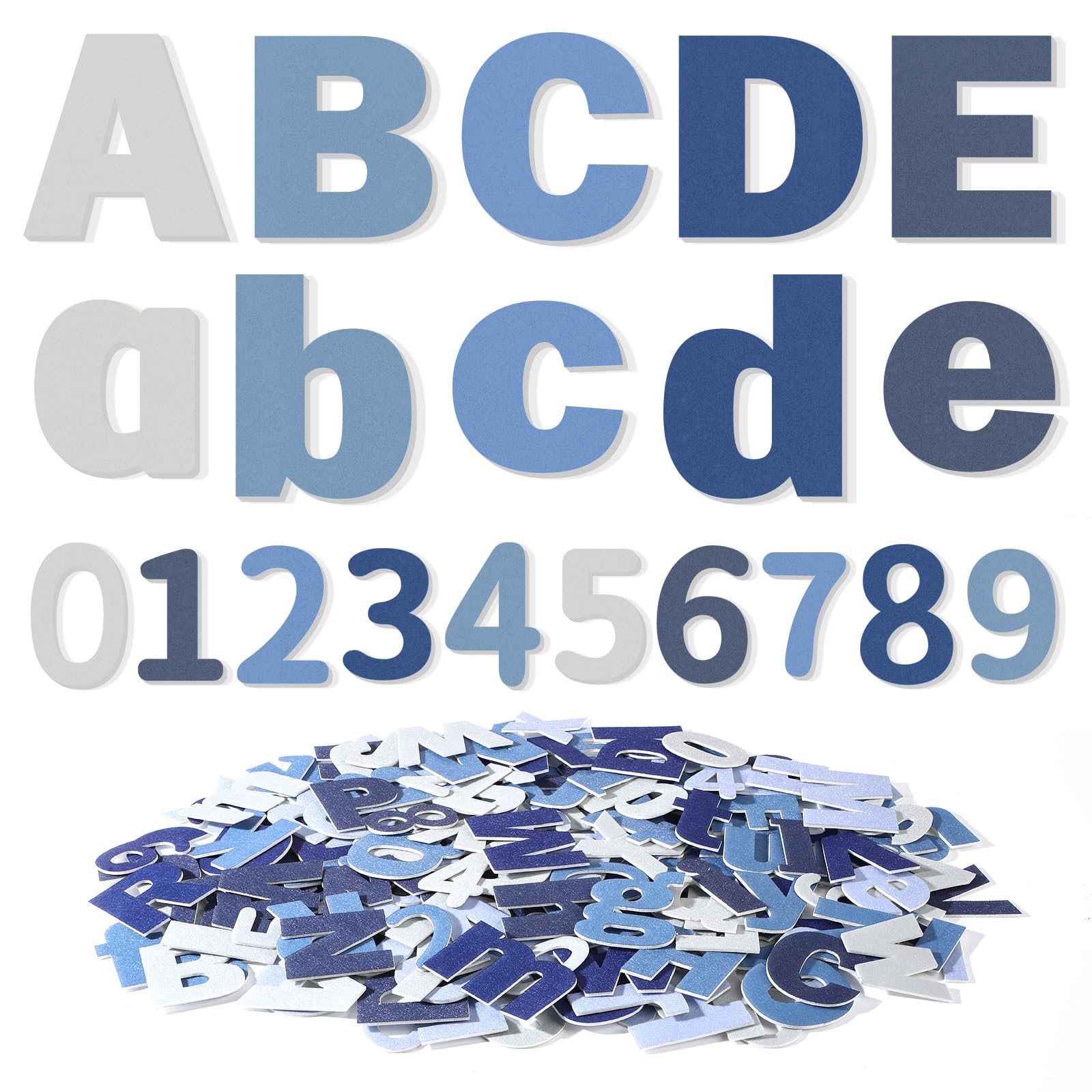 Breling 310 Pieces Felt Bulletin Board Letters Sticker with Number, 2 Bulk Self Adhesive ABC Upper Lowercase Sticky Letter for C