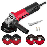 AVID POWER Angle Grinder 4-1/2 inch Electric Grinder Tools 750W 6.5 Amp Metal Grinder, 11500 RPM, with Grinding and Cutting Whee