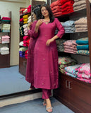 Gosriki Women'S Rayon Blend Straight Embroidered Kurta With Pant (Bloom Pink-Gs_Xxl_Pink_Xx-Large),Pink,2,B0DK9QN4V5