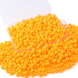 XIANNVXI Fall Halloween Orange Pony Beads 500Pcs 9mm Orange Pony Beads for Bracelets Hair Braids Friendship Necklace Crafts