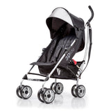 Bright Starts 3Dlite Convenience Stroller, Black - Lightweight Stroller, Large Seat Area, Mesh Siding, 4 Position Recline, Extra