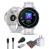 Garmin Forerunner 165 Music GPS Running Smartwatch, Fitness Tracker Smart Watch for Men and Women Bundle with Accessories - Mist