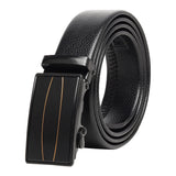 Zacharias MenS Artificial Leather Autolock 35 Mm Belt (Gr79_Black) (Pack Of 1)