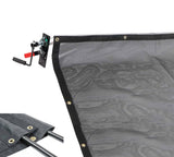 Mytee Products Manual Cab Level Hand Crank Tarp Roller Kit for Dump Trucks Trash Hauler with 7'6 x 16' PVC Mesh Tarp Double Pock