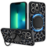 Fiyart Designed for iPhone 13 Pro Case Ring Holder Kickstand Magnetic Bumper Compatible with MagSafe Camera Lens Protection for 