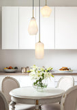 Elegant Lighting Living District Indoor Modern Home Decorative Bright Ceiling Gene 3 Light Chrome And Frosted White Glass Pendan
